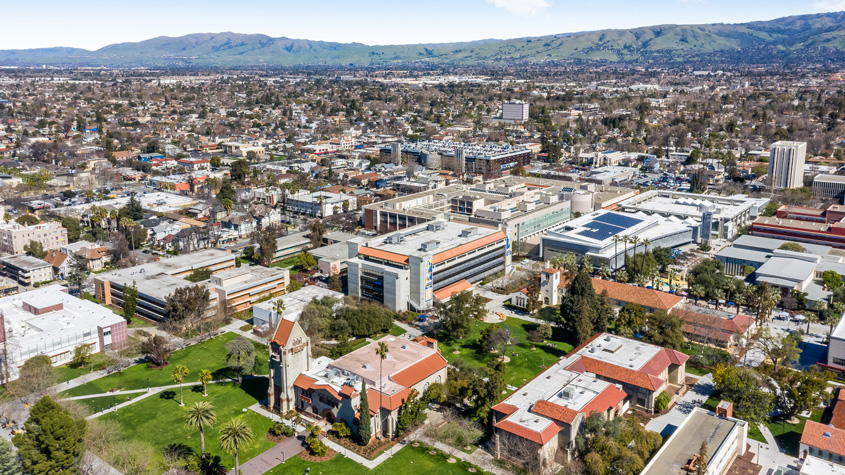 Aerial view of SJSU Campus