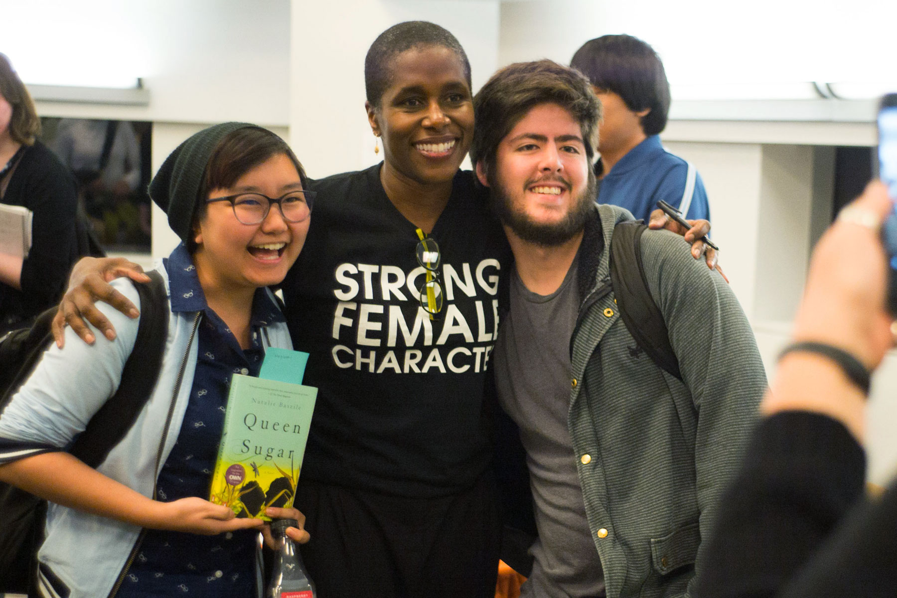 Center For Literary Arts guest author Natalie Baszile and SJSU students.