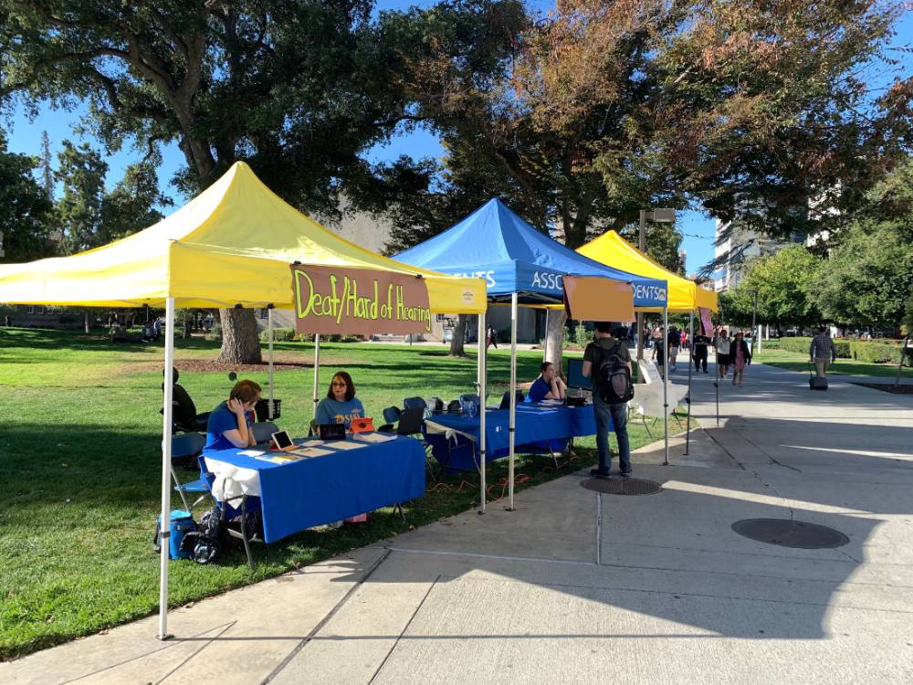 AEC DHOH staff at an outdoor campus event