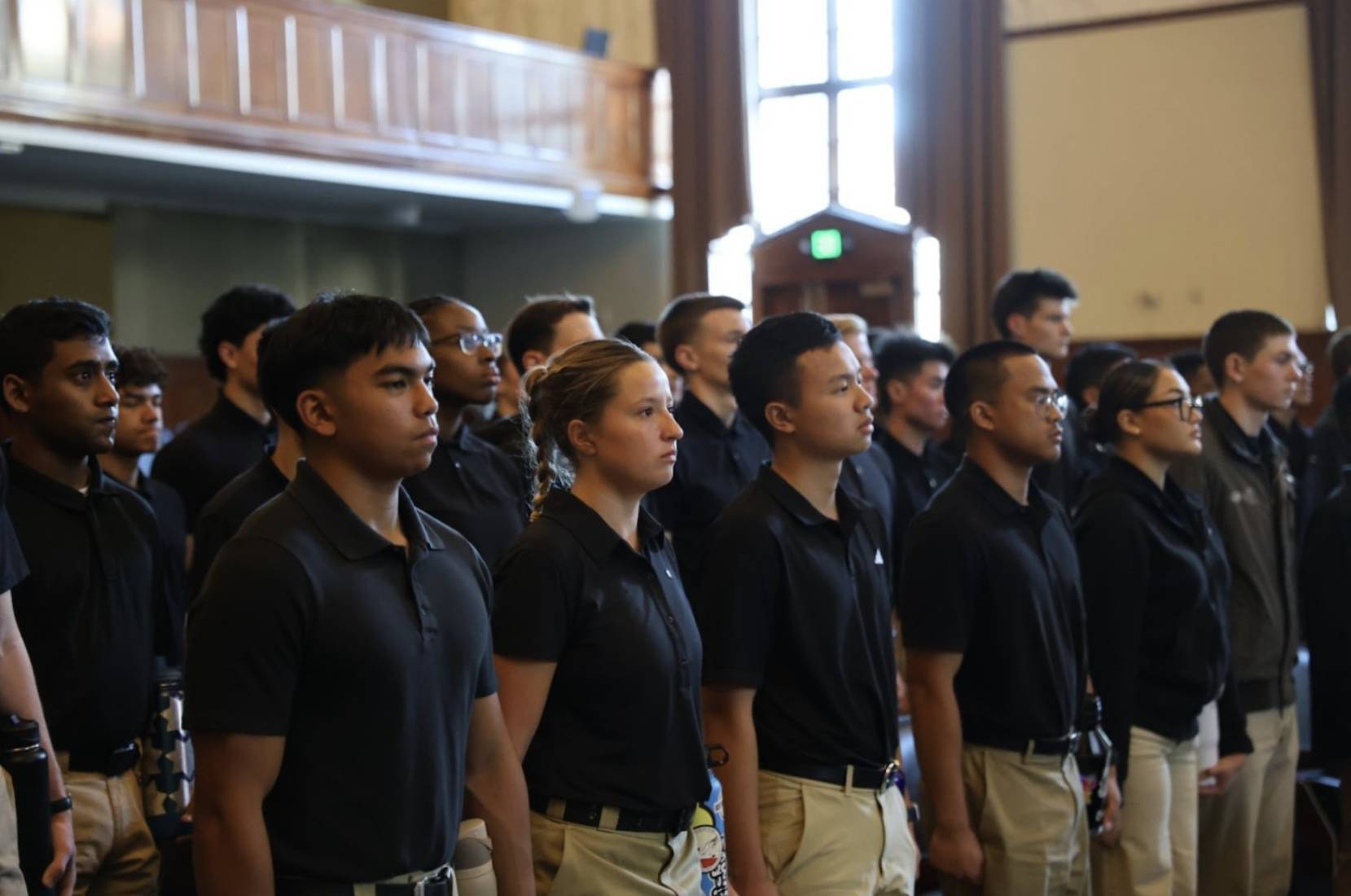 cadets standing at atattention