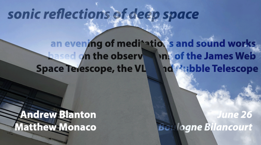 Flyer for the Event "Sonic Reflections of Deep Space"