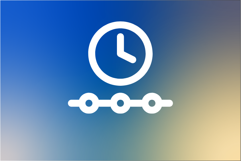 Icon graphic of a timeline.