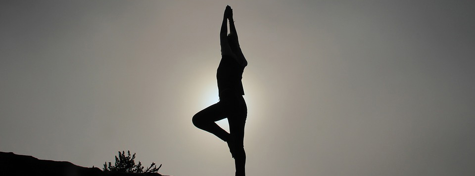 person doing yoga.