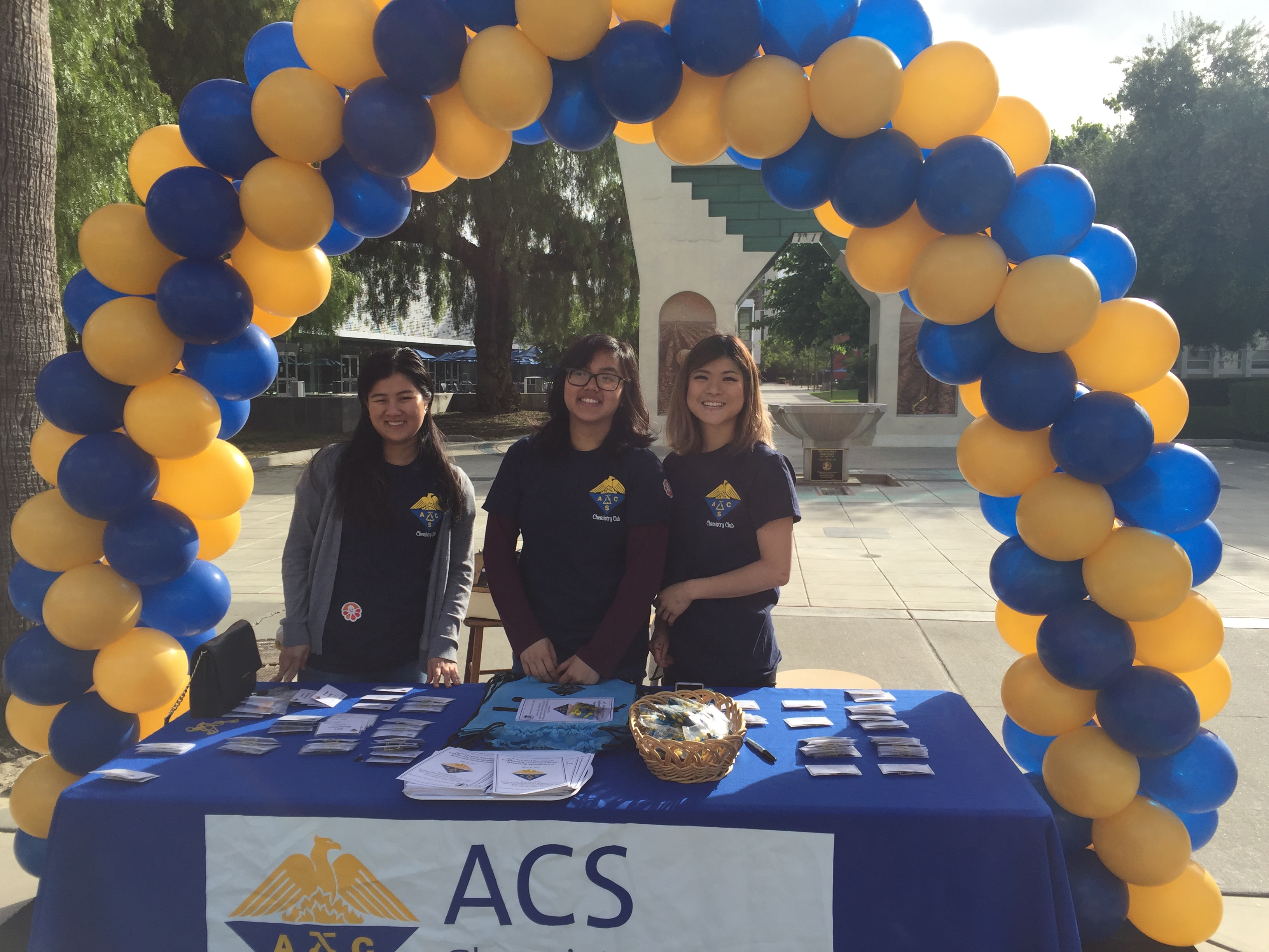 students with balloons