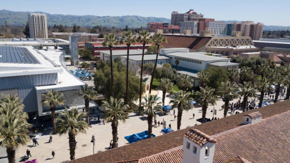 SJSU Campus Photo of Paseo de Cesar E. Chavez