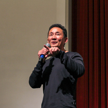 Doug Chiang with microphone