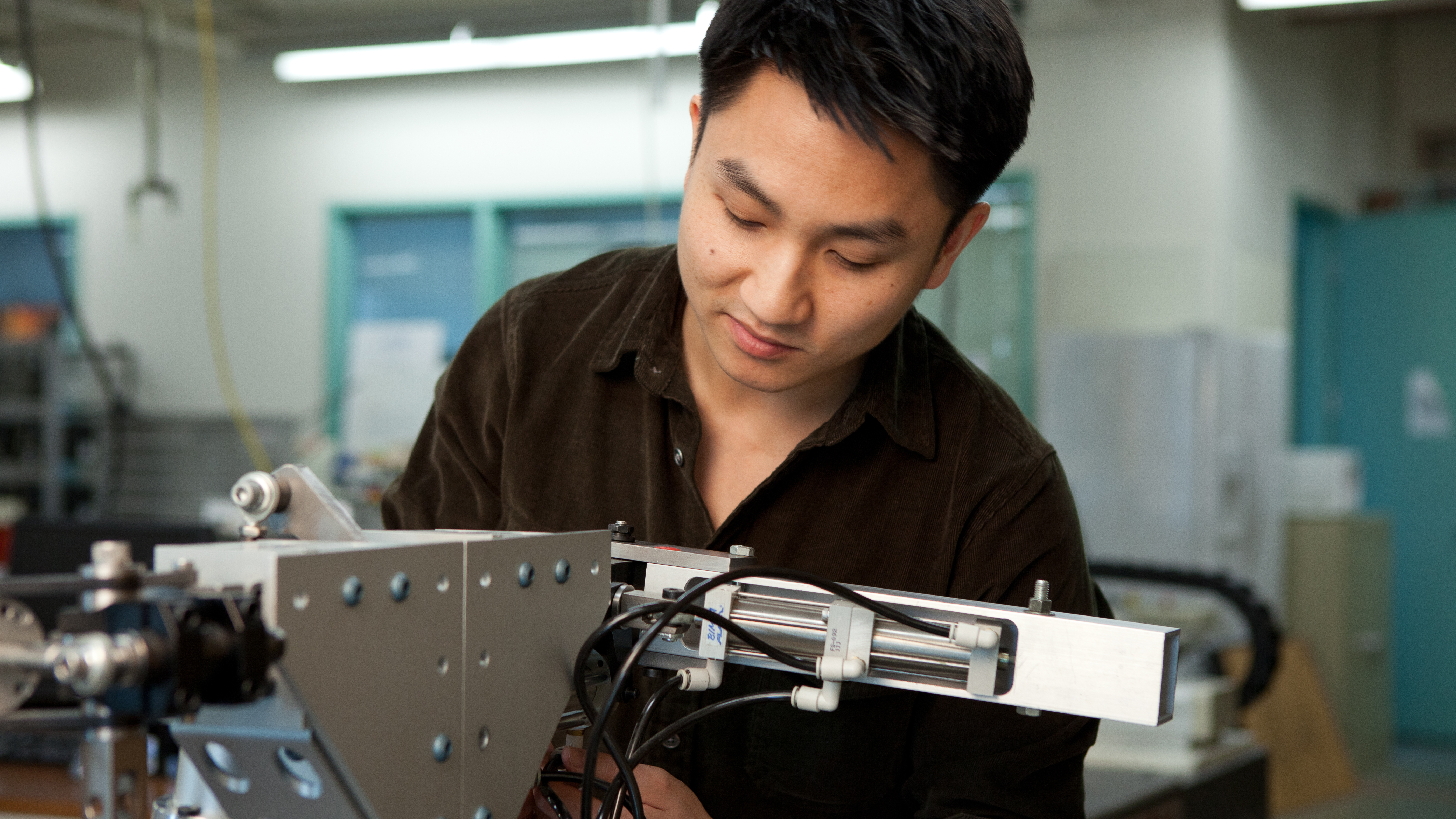 Mechanical Engineering student working on project