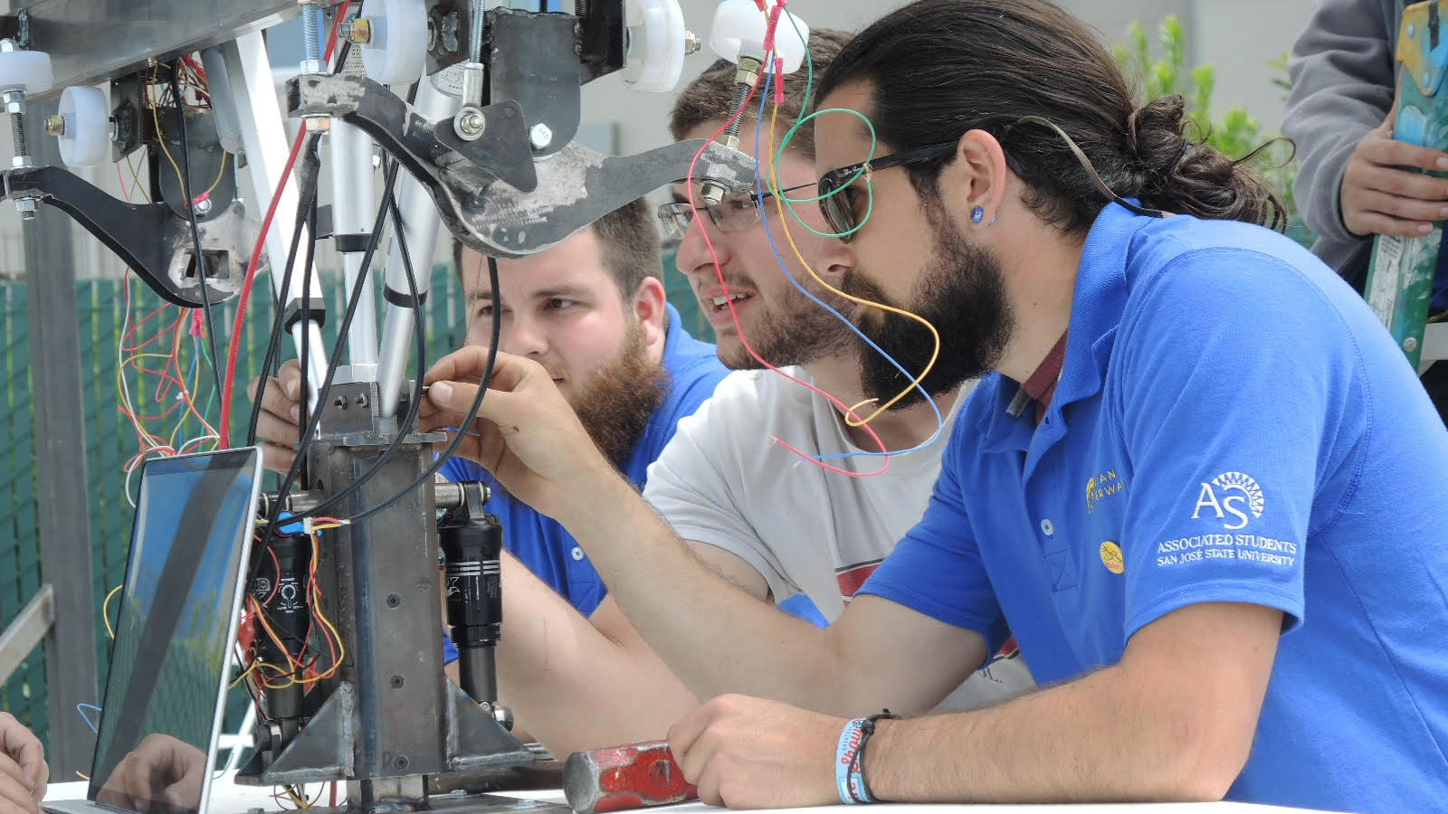 Tech Students working on project