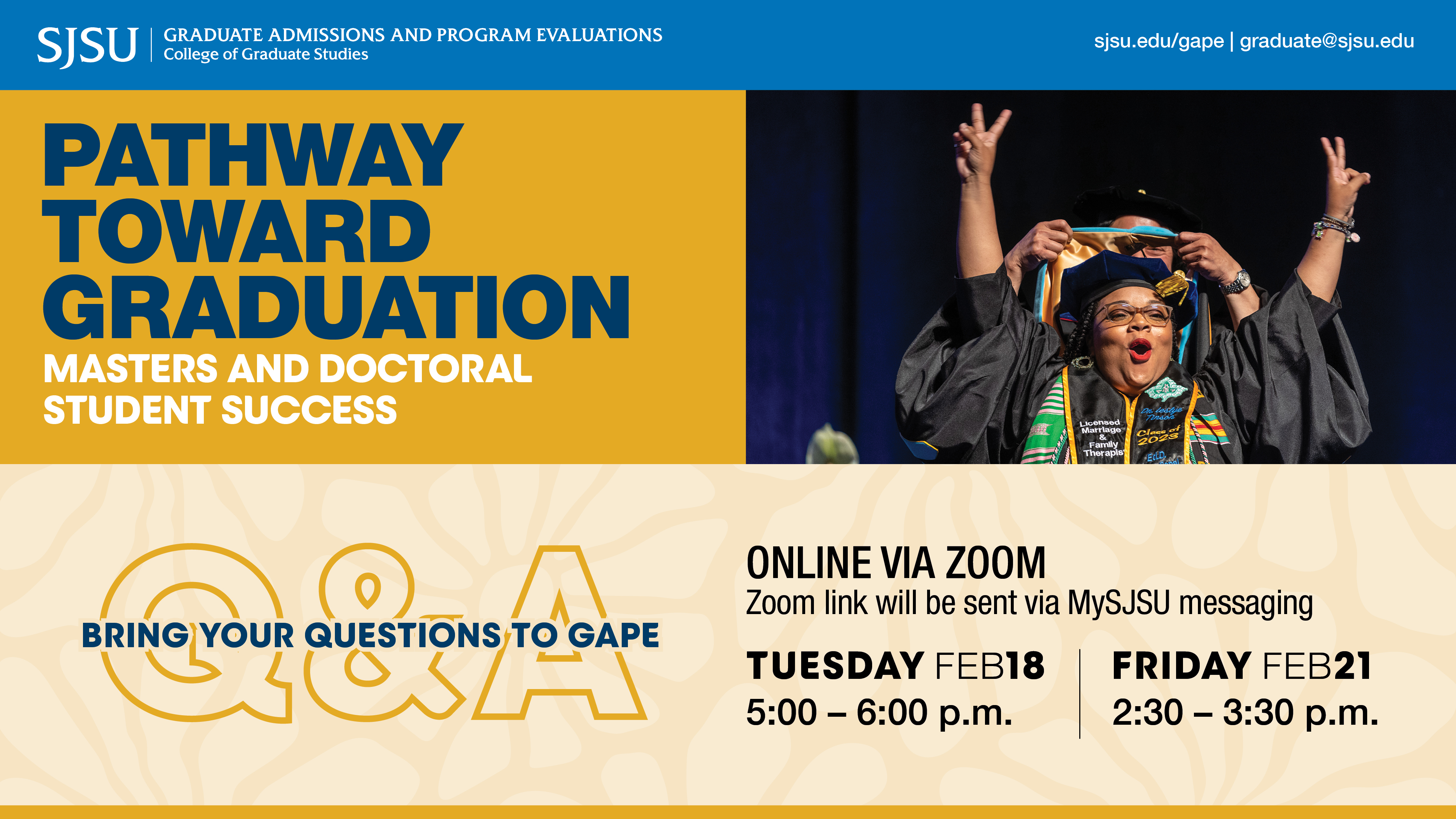 Spring 2025 Pathway Toward Graduation: Masters and Doctoral Student Success