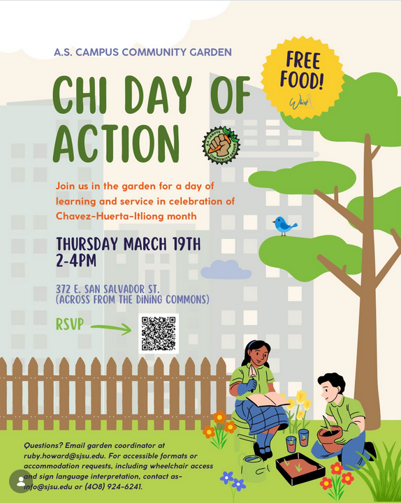 People sitting under a tree gardening.