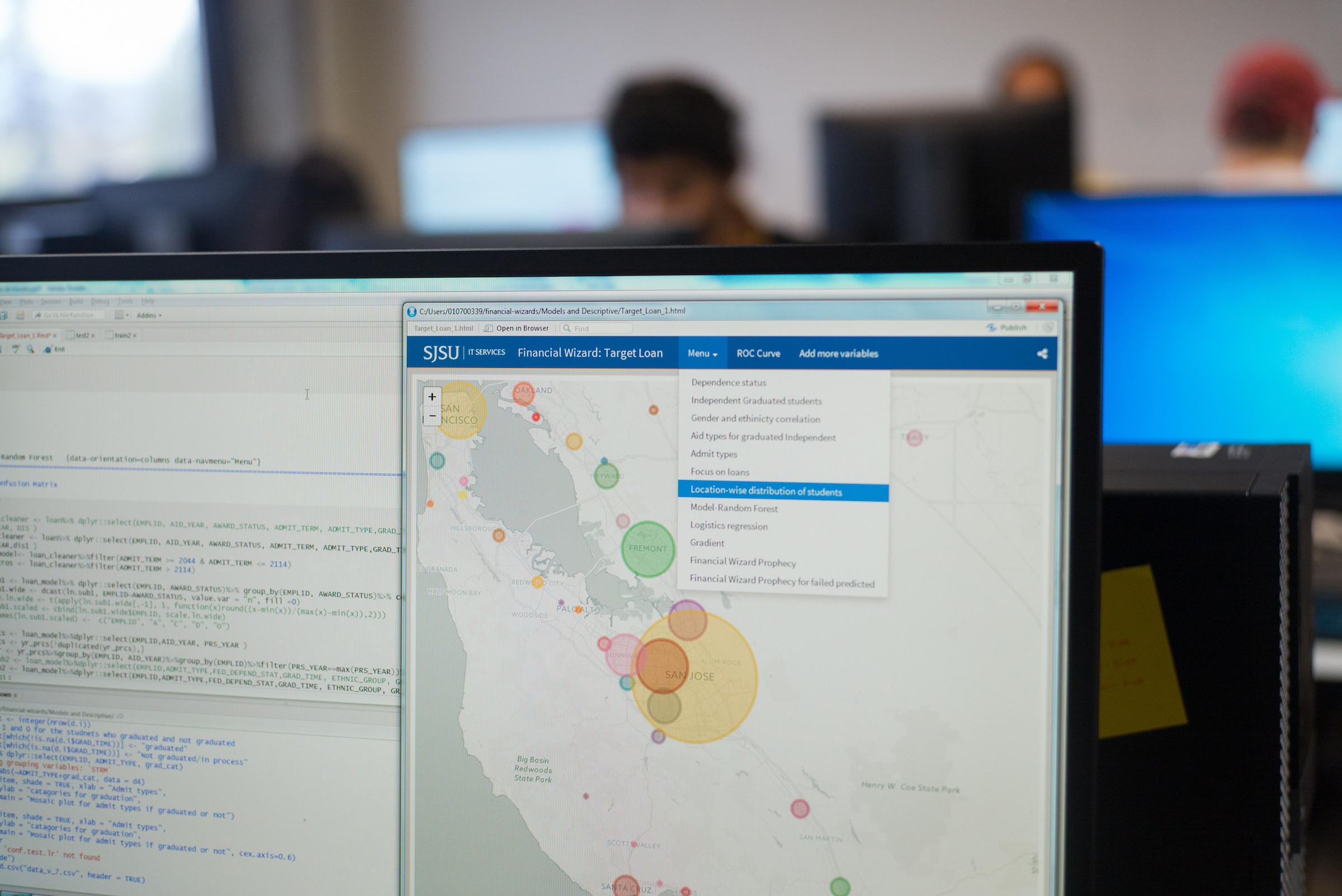 A photo of seismic activity in the SF bay area.