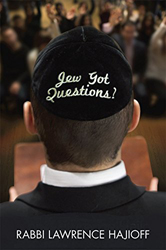 back of a man head's shows a kippah with the words Jew Got Questions