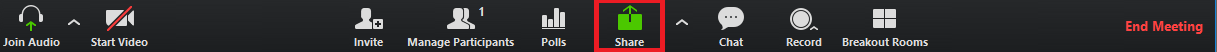 Click share option on Menu bar