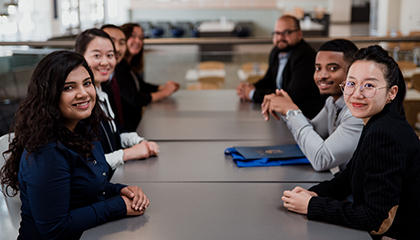 MBA Students at Table