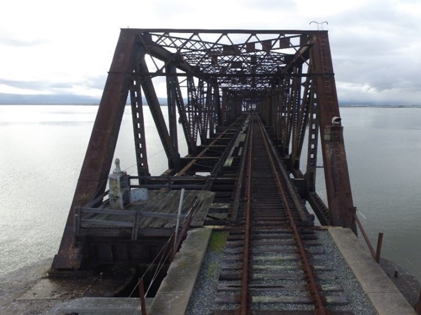 View of the bridge looking toward the West