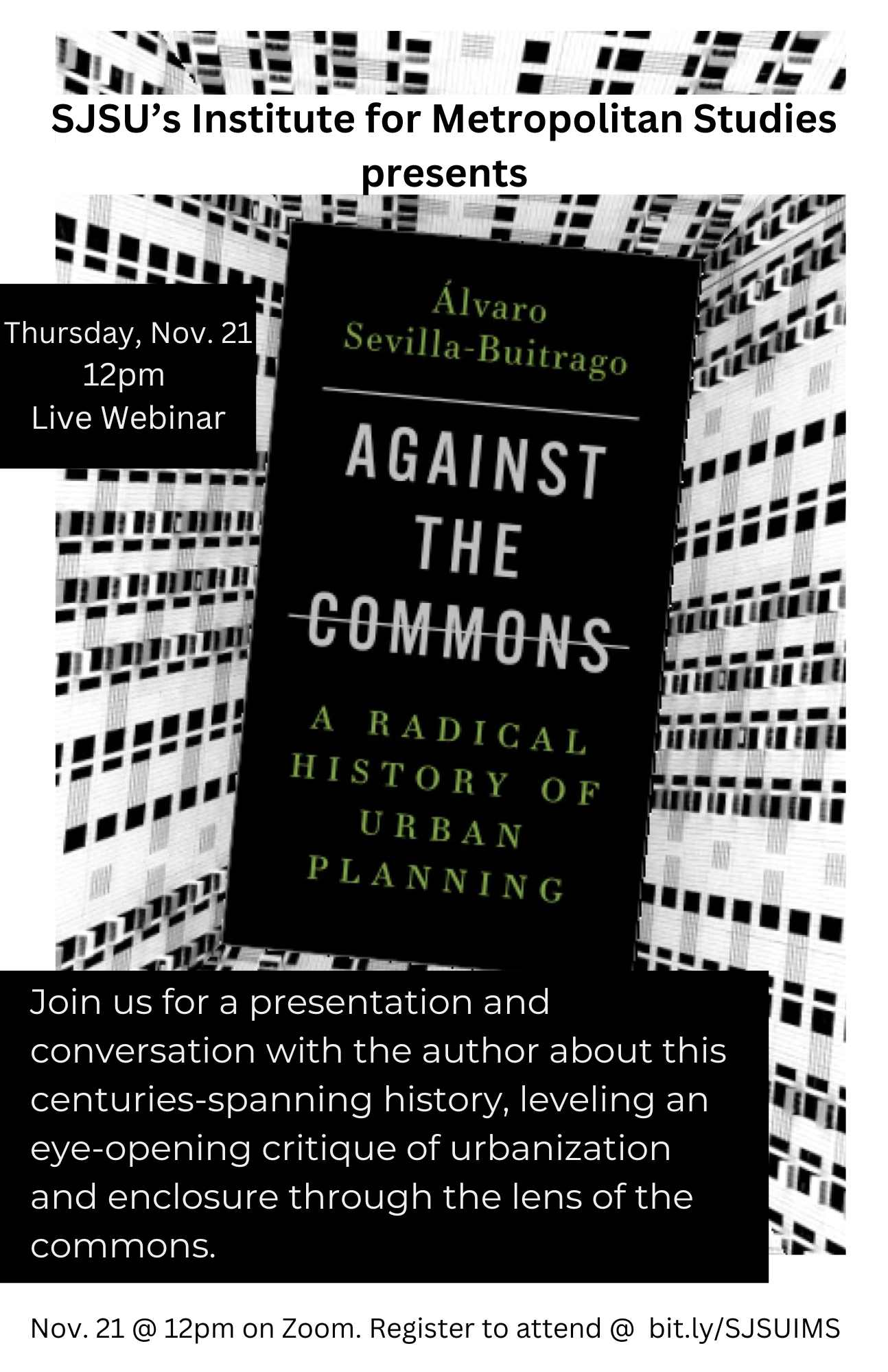 Against the commons event poster