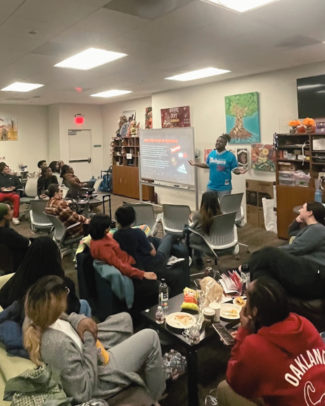 Student presenting at a cultural program