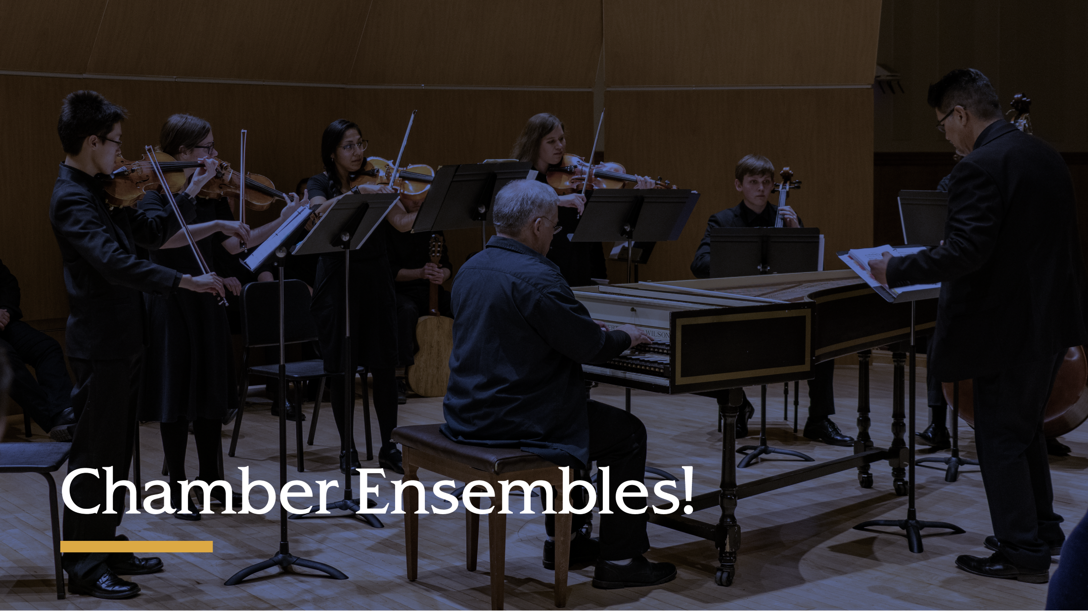 Chamber Ensemble playing music on stage.