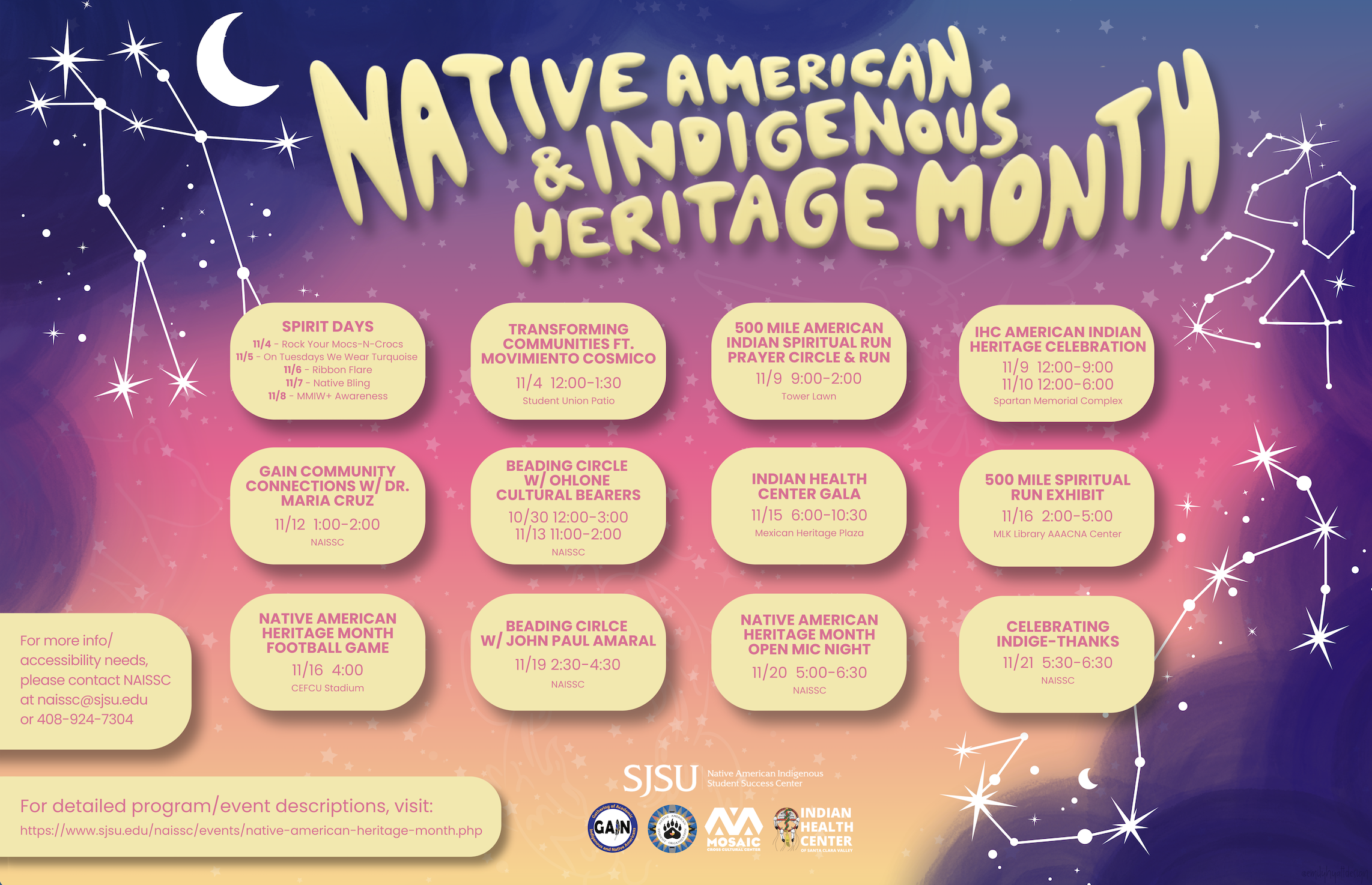 Native American Heritage Month Calendar