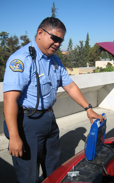 Parking Officer jumpstarted a vehicle