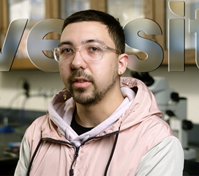 Headshot of Jacob Garner in an SJSU promo video.