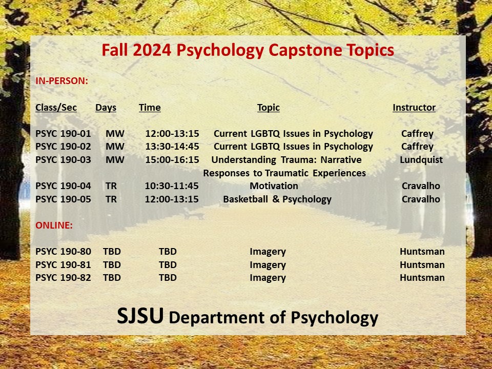 Summer and Fall 2024 Capstone Topics