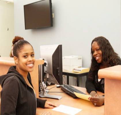 staff at counter