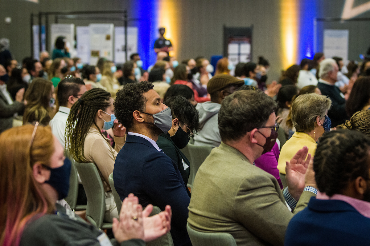 People sitting at Celebration of Research 2022