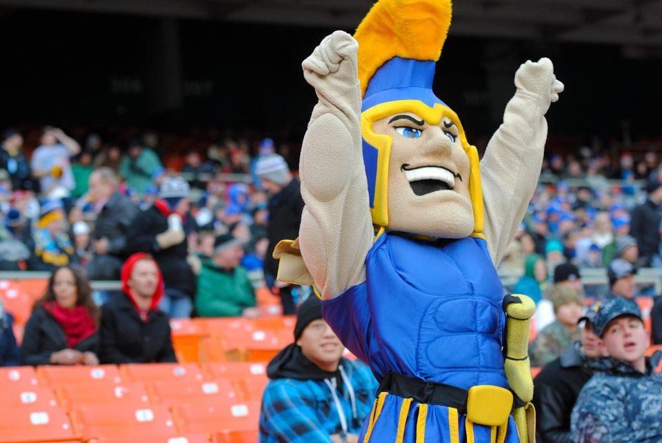 Sammy the Spartan Mascot