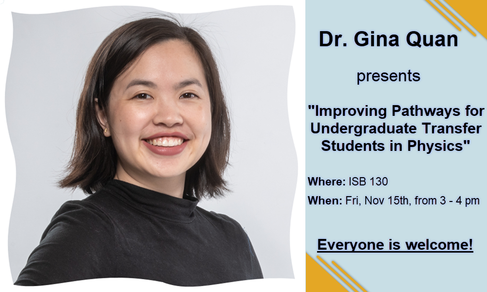 Gina Quan seminar flyer