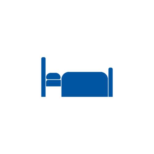 blue bed