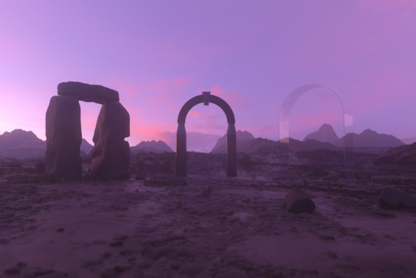 Artwork by Caroline Anderson entitled HINTERLAND part of the Tuesday Night Art Lecture Series at SJSU.