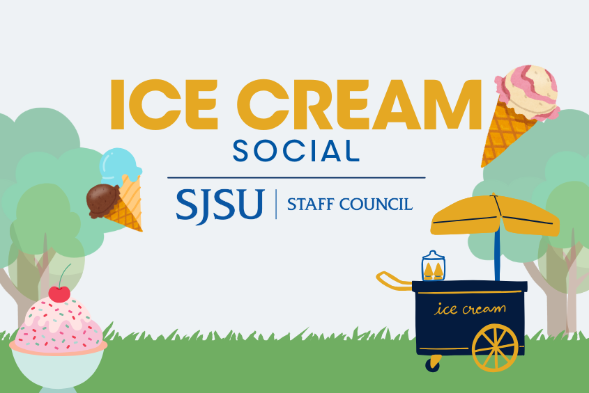 SJSU Staff Council Ice Cream Social on September 21, 2025 in the Spartan Rose Garden.