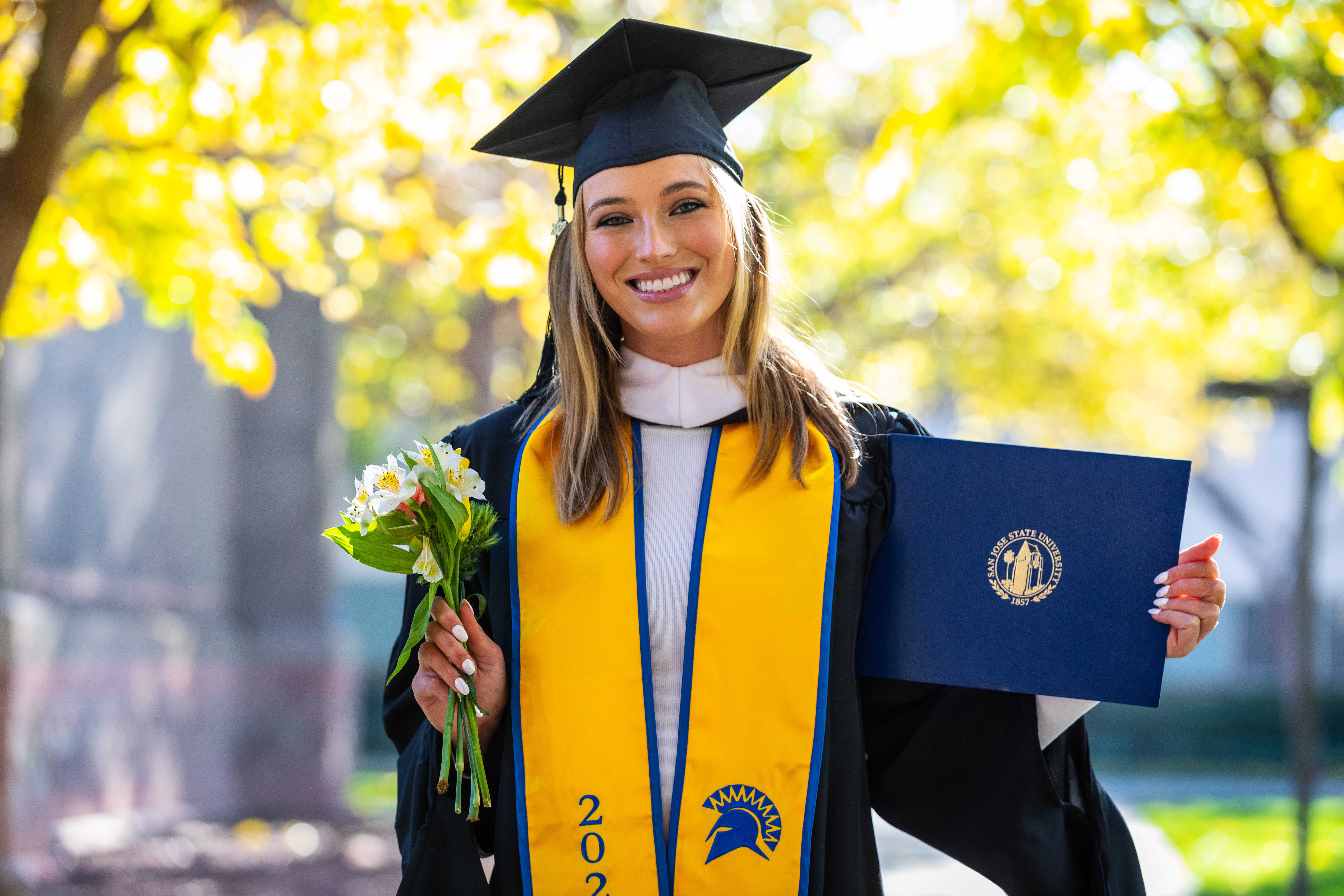 Female Master's Degree Grad