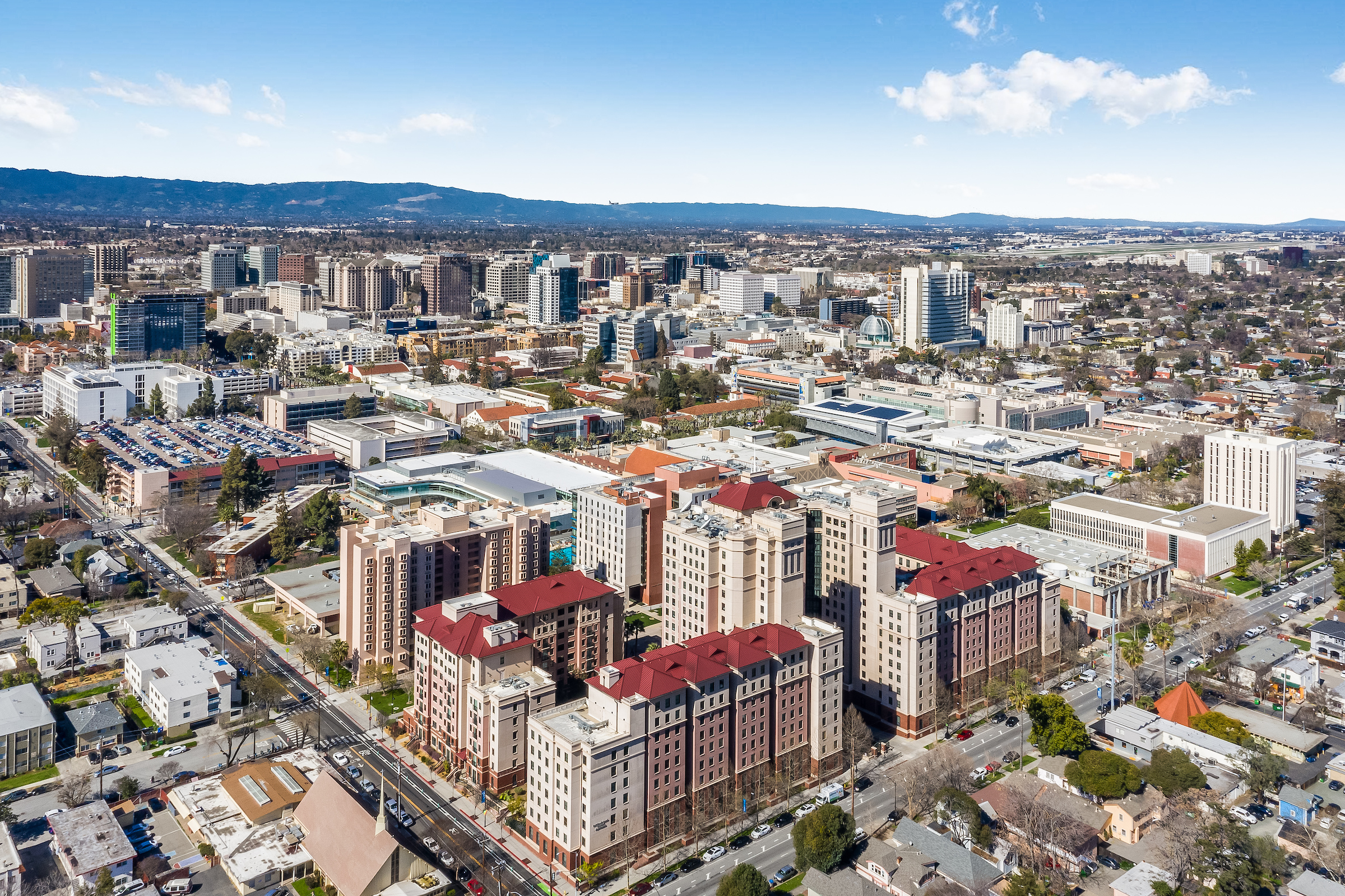 Picture of aerial view of SJSU campus.