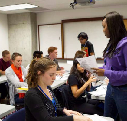 Students taking test