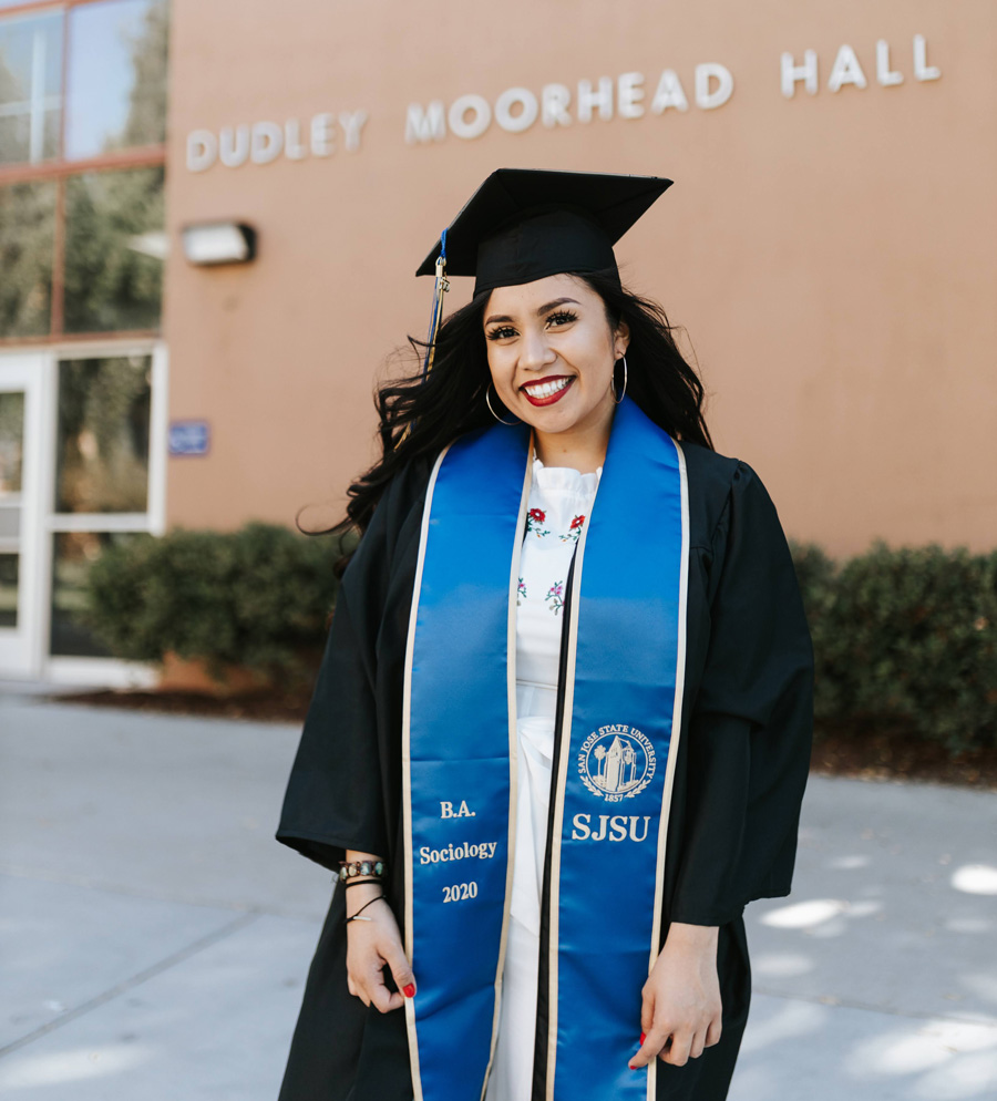 Sharon Martinez in grad gear.