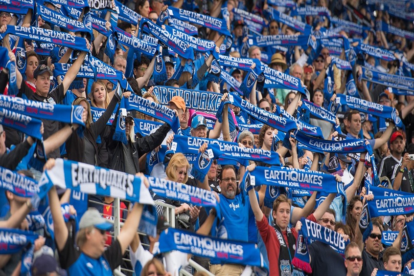 San Jose Earthquakes supporters.