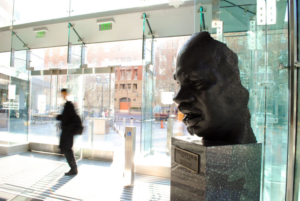 Bronze bust of Dr. Martin Luther King Jr.