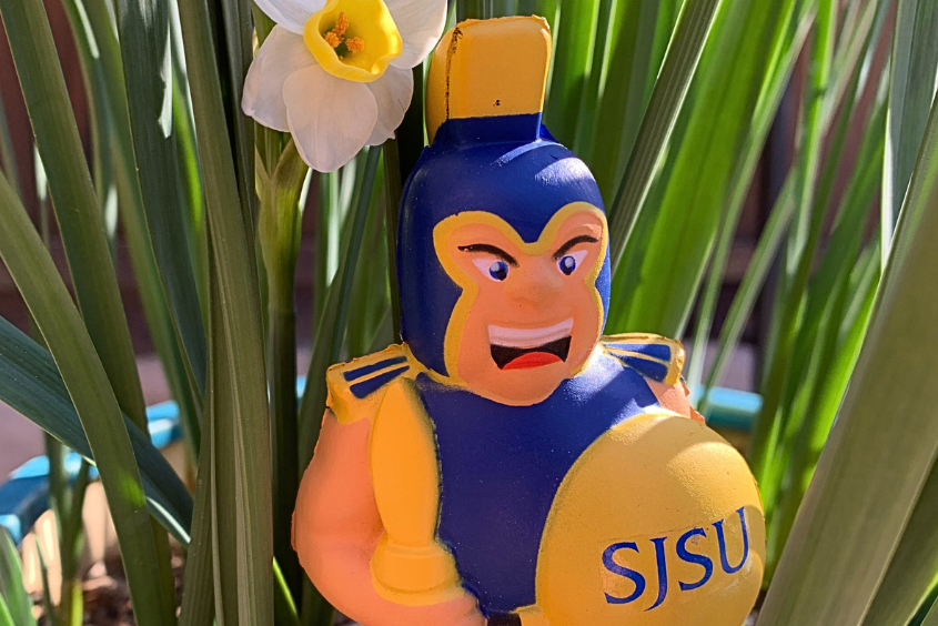 Sammy Spartan doll set in daffodil shrub