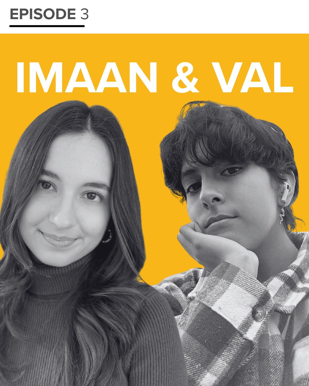 Headshots of two tutors on plain background